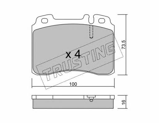 Trusting 683.1 Brake Pad Set, disc brake 6831