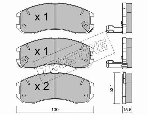 Trusting 070.0 Brake Pad Set, disc brake 0700