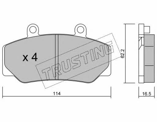 Trusting 077.0 Brake Pad Set, disc brake 0770