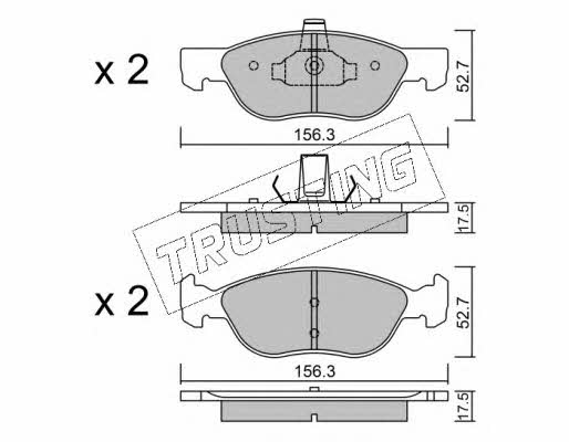 Trusting 084.2 Brake Pad Set, disc brake 0842