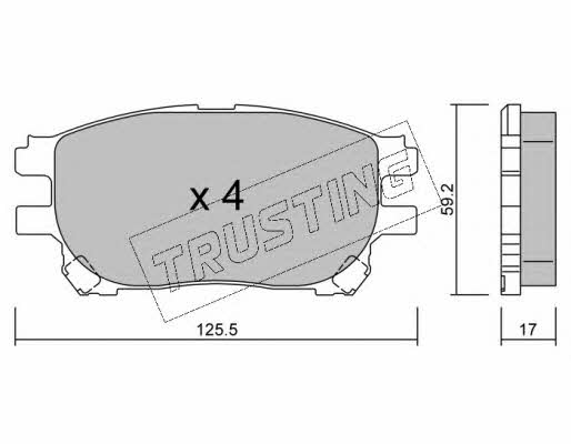 Trusting 631.0 Brake Pad Set, disc brake 6310