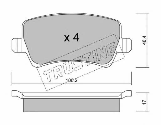 Trusting 692.0 Brake Pad Set, disc brake 6920