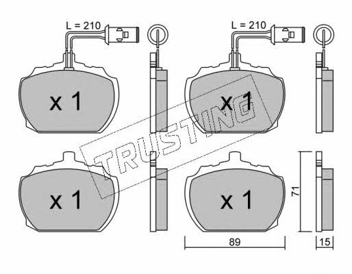 Trusting 694.1 Brake Pad Set, disc brake 6941