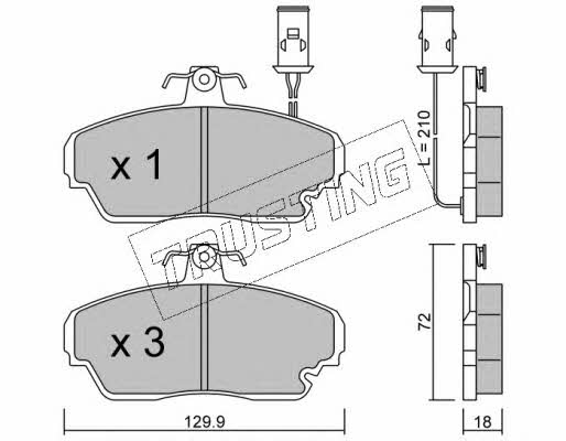 Trusting 706.0 Brake Pad Set, disc brake 7060