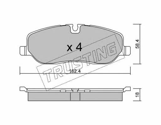 Trusting 709.0 Brake Pad Set, disc brake 7090