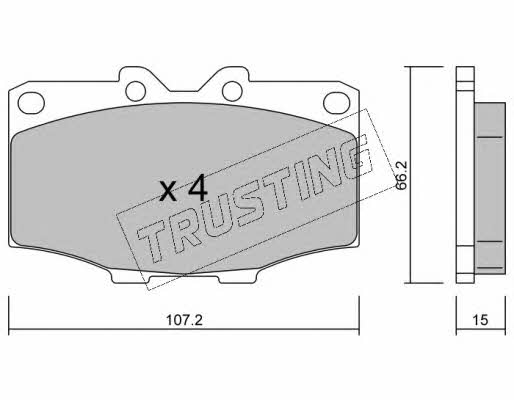 Trusting 111.0 Brake Pad Set, disc brake 1110