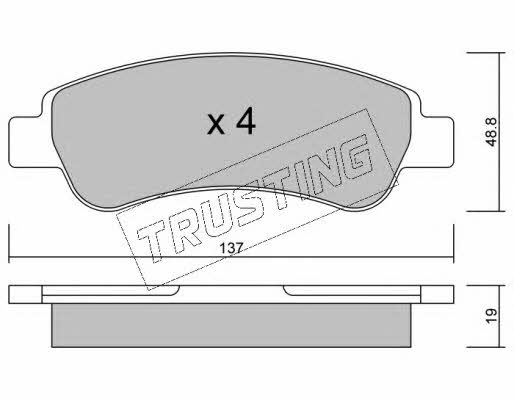 Trusting 726.0 Brake Pad Set, disc brake 7260