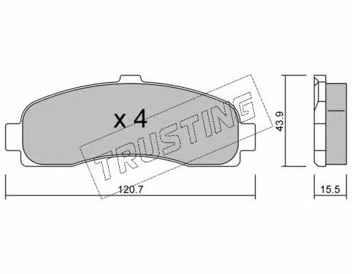 Trusting 147.0 Brake Pad Set, disc brake 1470