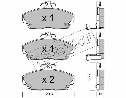 Trusting 177.0 Brake Pad Set, disc brake 1770