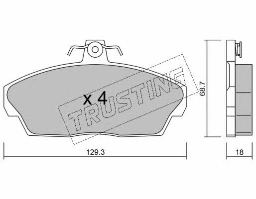 Trusting 177.1 Brake Pad Set, disc brake 1771