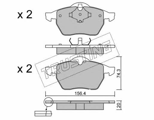 Trusting 188.2 Brake Pad Set, disc brake 1882