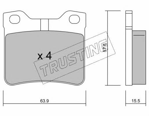 Trusting 199.1 Brake Pad Set, disc brake 1991