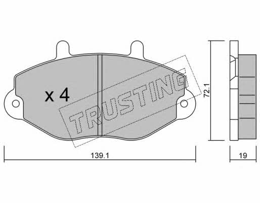 Trusting 202.0 Brake Pad Set, disc brake 2020