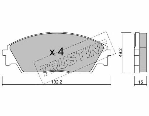 Trusting 245.0 Brake Pad Set, disc brake 2450