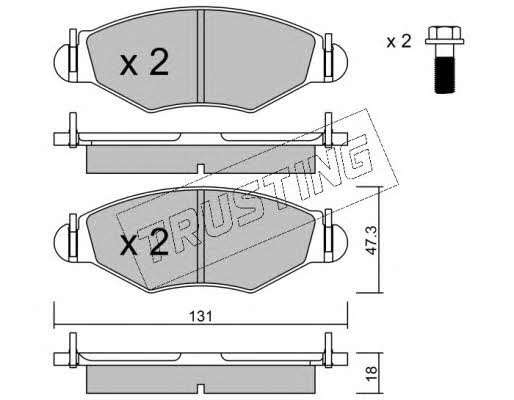 Trusting 263.1 Brake Pad Set, disc brake 2631