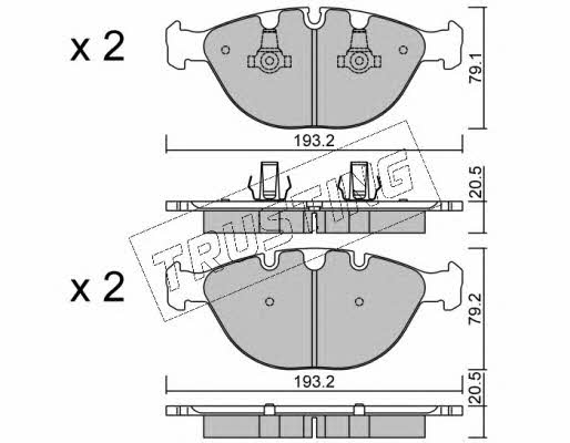 Trusting 787.0 Brake Pad Set, disc brake 7870