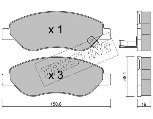 Trusting 793.0 Brake Pad Set, disc brake 7930