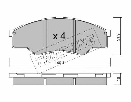 Trusting 813.0 Brake Pad Set, disc brake 8130