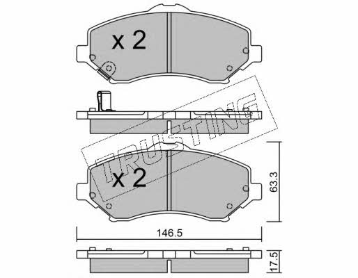 Trusting 879.0 Brake Pad Set, disc brake 8790