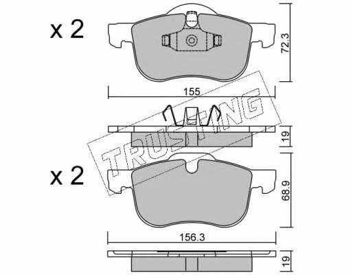 Trusting 318.0 Brake Pad Set, disc brake 3180