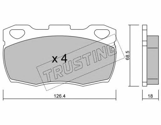 Trusting 361.1 Brake Pad Set, disc brake 3611
