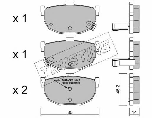Trusting 371.1 Brake Pad Set, disc brake 3711