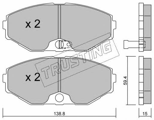 Trusting 420.0 Brake Pad Set, disc brake 4200