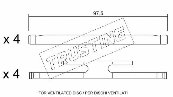 Trusting KIT.006 Mounting kit brake pads KIT006