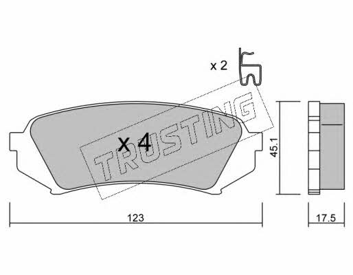 Trusting 469.0 Brake Pad Set, disc brake 4690