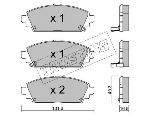 Trusting 479.0 Brake Pad Set, disc brake 4790