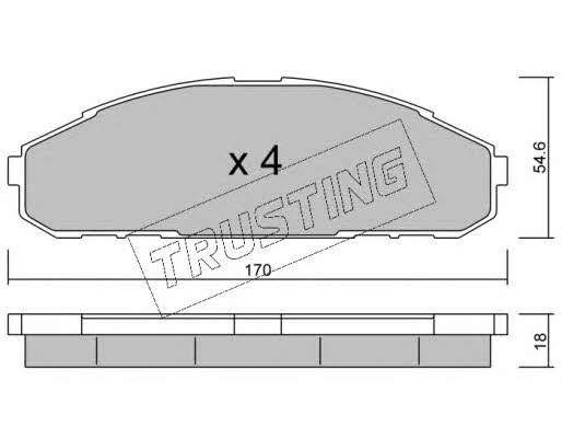 Trusting 511.0 Brake Pad Set, disc brake 5110