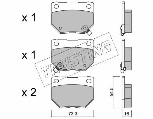 Trusting 517.0 Brake Pad Set, disc brake 5170