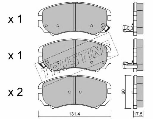 Trusting 519.0 Brake Pad Set, disc brake 5190