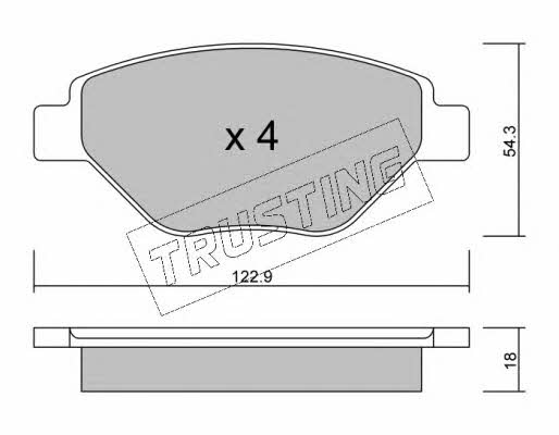 Trusting 559.0 Brake Pad Set, disc brake 5590