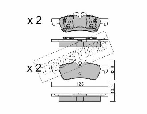 Trusting 572.0 Brake Pad Set, disc brake 5720