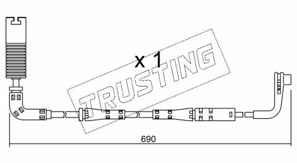 Trusting SU.157 Warning contact, brake pad wear SU157