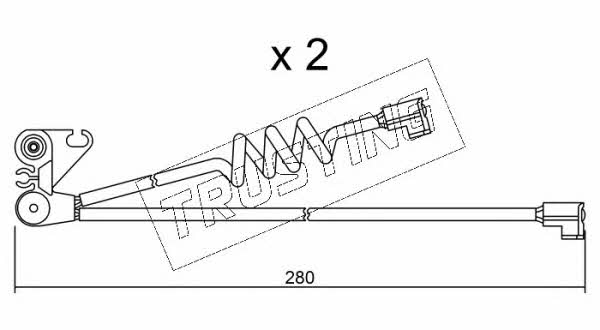 Trusting SU.169K Warning contact, brake pad wear SU169K