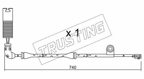 Trusting SU.195 Warning contact, brake pad wear SU195