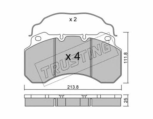 Trusting 604.0 Brake Pad Set, disc brake 6040