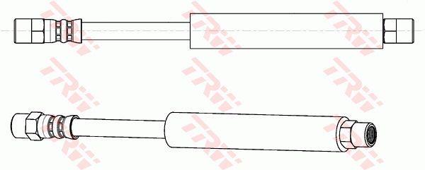 Flexible brake pipe Audi 90: PHA127 TRW Brake Hose