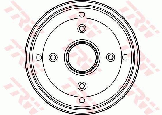 Rear brake drum TRW DB4124