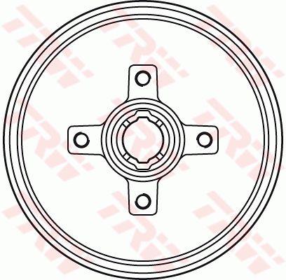 Brake drum with wheel bearing, assy TRW DB4134BR