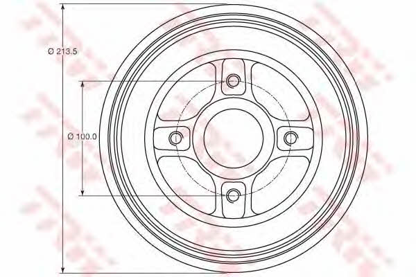 Brake drum with wheel bearing, assy TRW DB4214MR