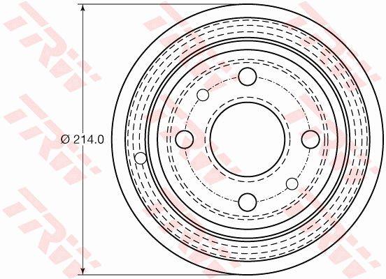 Rear brake drum TRW DB4398