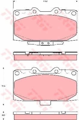 TRW COTEC brake pad set TRW GDB3307