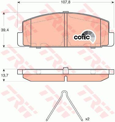 TRW TRW COTEC disc brake pads, set – price 125 PLN