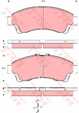 Disc brake pad set Mazda B-Serie: GDB3321 TRW TRW COTEC brake pad set
