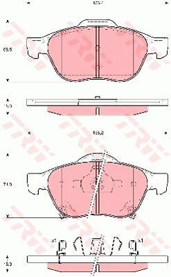 TRW COTEC brake pad set TRW GDB3335