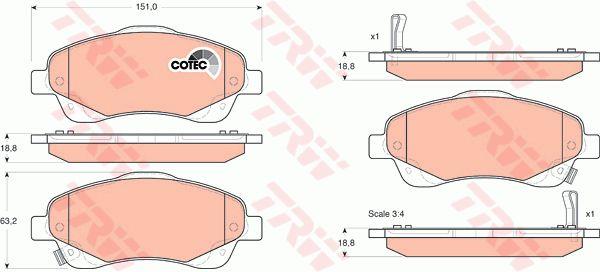 TRW TRW COTEC brake pad set – price [object Object] PLN