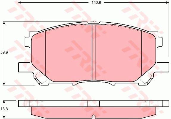 TRW TRW COTEC brake pad set – price 152 PLN